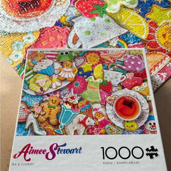 Buffalo Aimee Stewart Tea & Cookies & Cookies & Cocoa 1000-Piece Puzzles - Picture 2 of 4